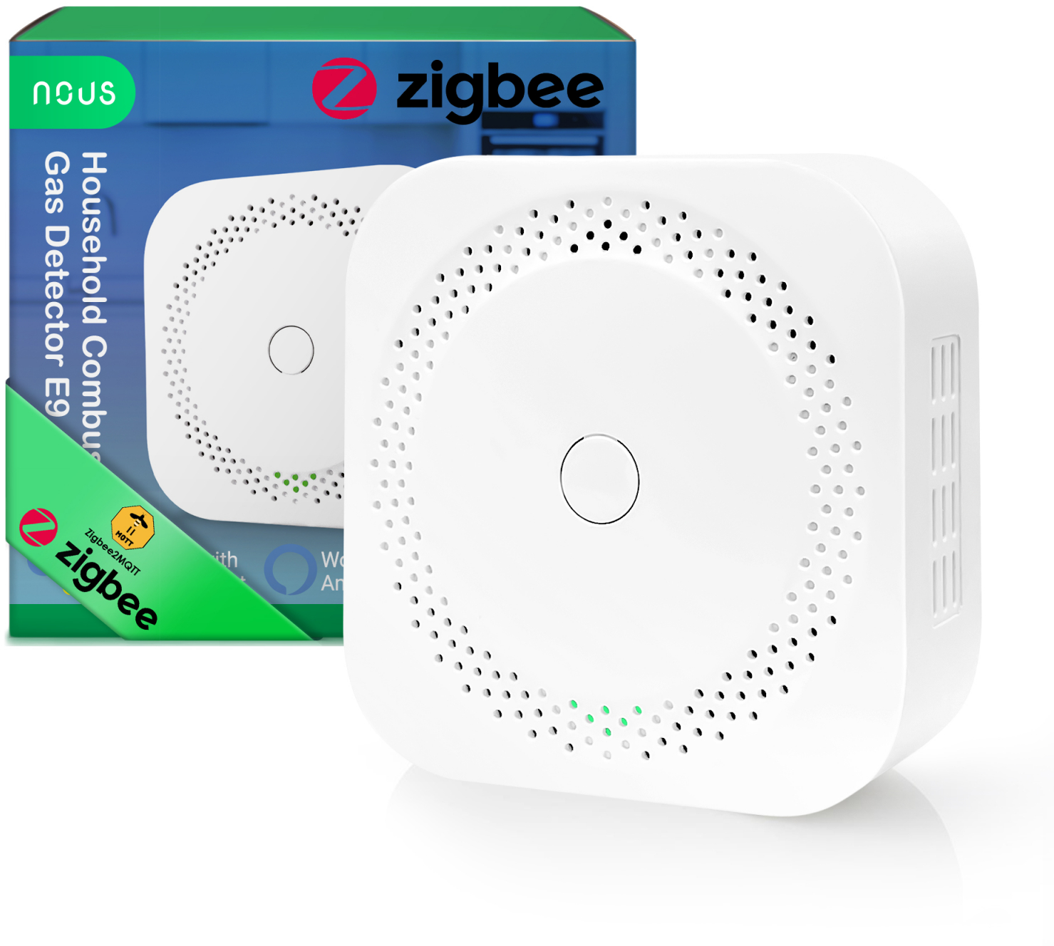 detector scurgeri de gaz smart nous e9, zigbee 3.0, compatibil alexa google assistant - imagine 7